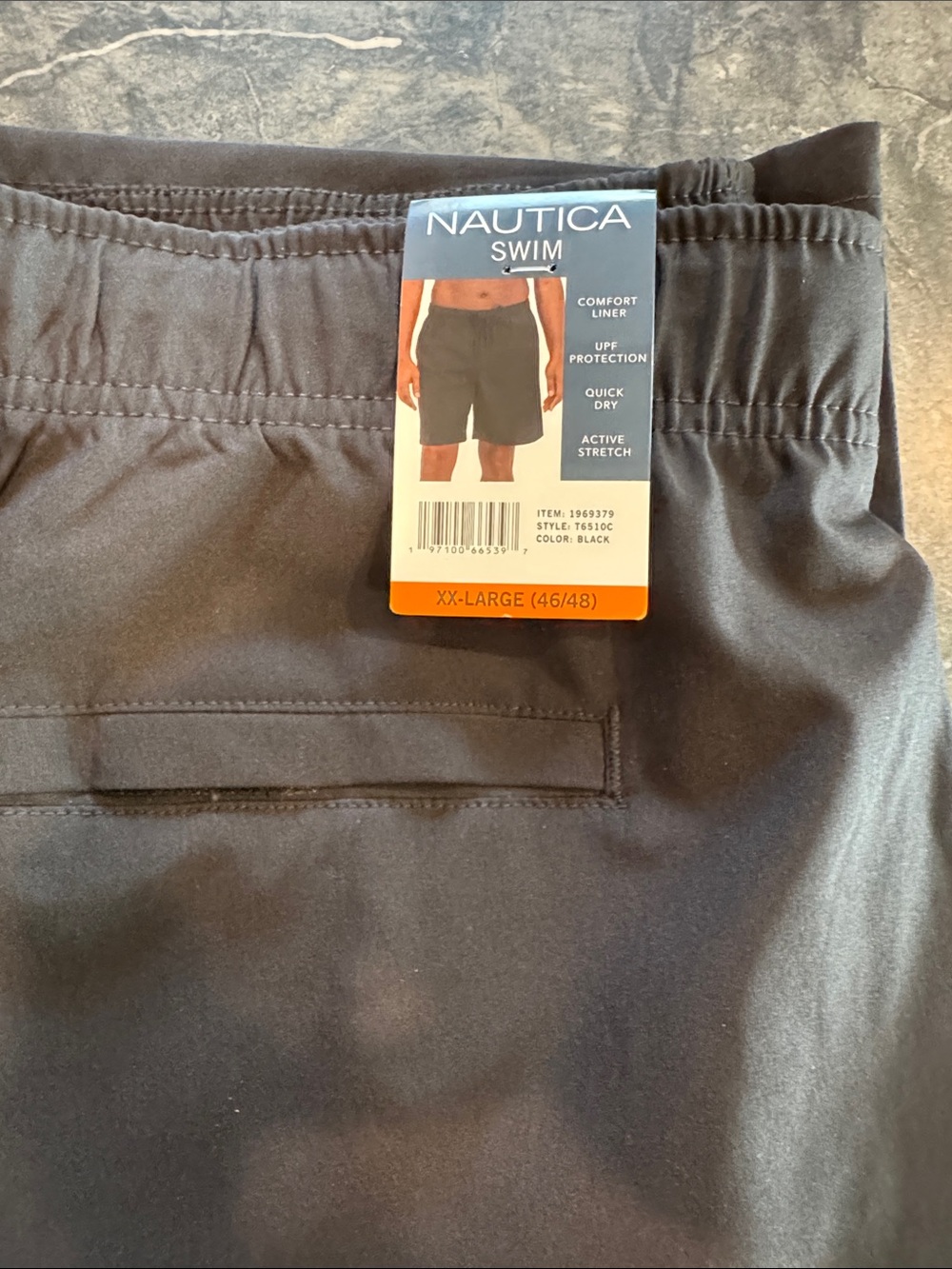 Nautica Men's Black Swim Trunks